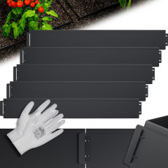 Sada 5 lemů na záhony 5 m x 18 cm | černá kovová