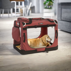 Přepravní box pro psy XL 82x58x58cm | červená č.1