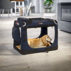 Přepravní box pro psy XXL 90x61x65cm | modrá č.1