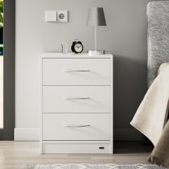 Noční stolek Eloise 54x39x28cm LED | bílá