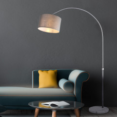 Designová oblouková lampa | šedá č.1