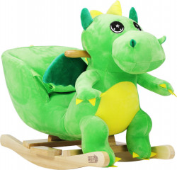 Houpací zvířátko Dino Green s bezpečnostním pásem č.1