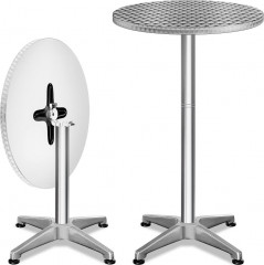 Sada 2 barových bistro stolů Ø60cm | stříbrná č.1
