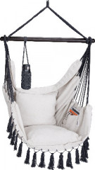 Závěsné křeslo 170x100x150cm | krémová č.1