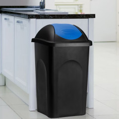 Odpadkový koš 60l | černý/modrý č.1