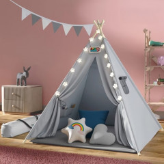 Hrací stan Tipi 160x130x130cm | šedý č.1