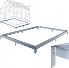 Ocelový základ pro skleník 250x190x12cm | pozinkovaný č.1