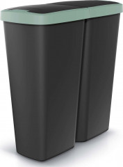 Odpadkový koš Duo 50L | Černá/Zelená