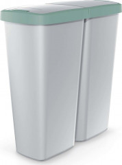 Odpadkový koš Duo 50L | Šedá/Zelená č.1
