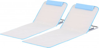 Plážové lehátko 134 x 48 x 33-43 cm | béžové č.1