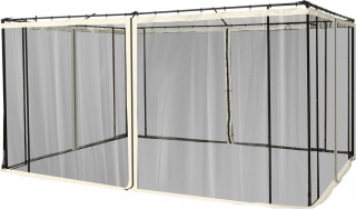 Moskytiéry pro altán 3 x 4 m, 4 boční stěny | černé + béžové č.1