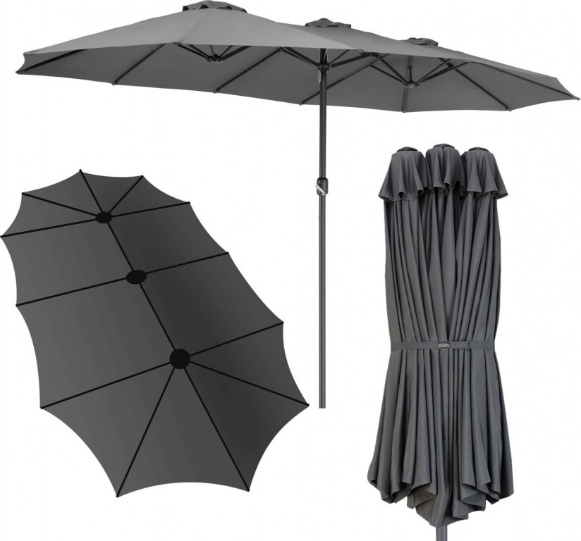 Slunečník XXL 460 x 270 cm |antracit