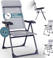 Sada 4 zahradních židlí | šedá č.1
