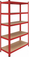 Regál pro vysoké zatížení 180x90x40cm | červená č.1