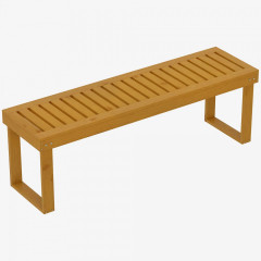 Dvoumístná lavička 132x34x43 cm | teak č.3