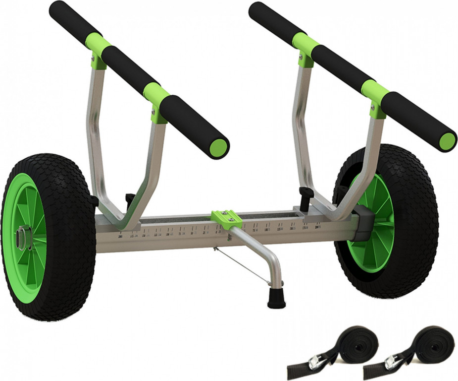 Vozík na kajak a kánoe | zelený + černý