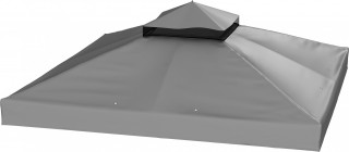 Náhradní dvojitá střecha pro altán 3 x 3 m | tmavě šedá č.1