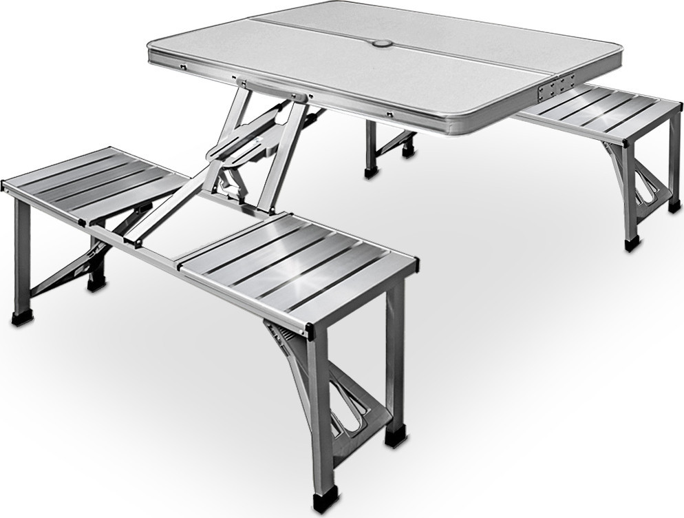Skládací kempingový stůl z hliníku pro 4 osoby