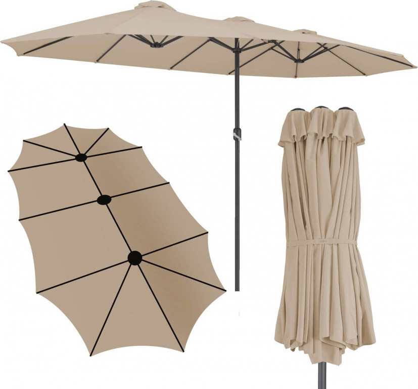 Dvojitý slunečník s UV ochranou 80+ | béžová