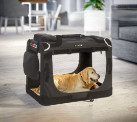 Přepravní taška pro psa XXL 90x61x65cm| antracit č.1