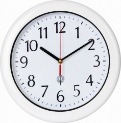 Rádiem ovládané nástěnné hodiny bílé Ø30cm č.1