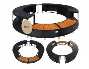 Polyratanový rám bazénu č.1