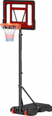 Basketbalový stojan 75x45x205-261 cm | černý č.1