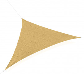 Velká trojúhelníková sluneční plachta 500x500x500cm | písková č.1