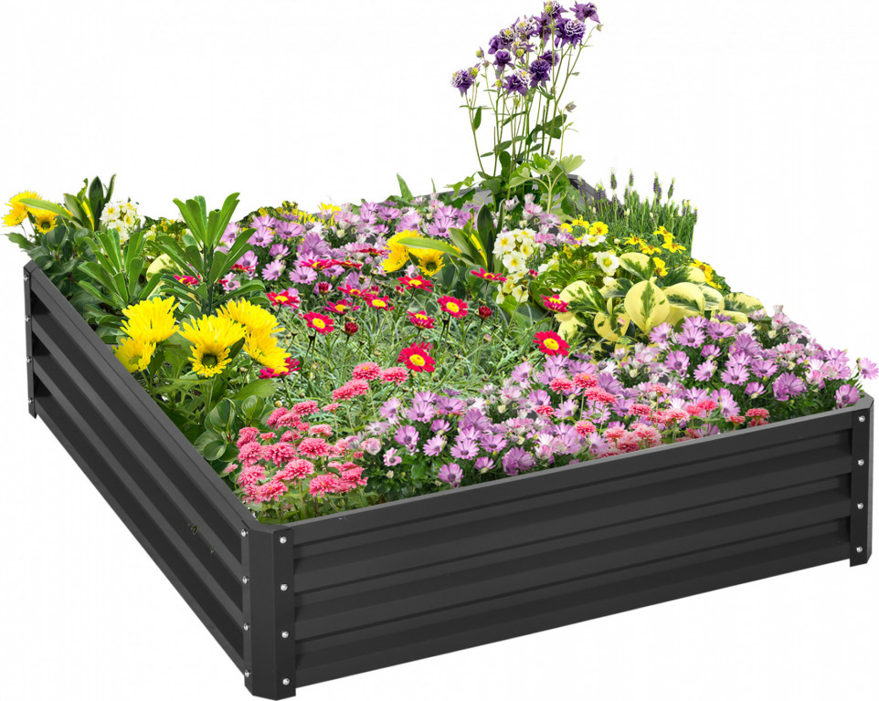 Vyvýšený záhon 120x120x30cm | šedý