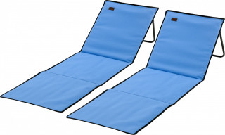 Sada 2 polstrovaných plážových podložek 142x51x40cm | modrá č.1