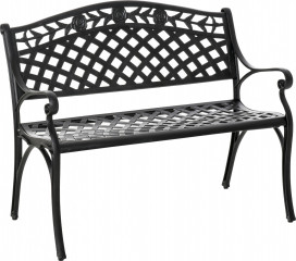 Zahradní lavice 102,5x61x84 cm | černá č.1