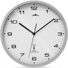 Rádiem řízené hodiny Ø31cm | bílé/stříbrné č.1