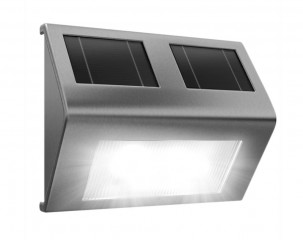 LED solární nástěnné svítidlo z nerezové oceli s krytím IP65 č.1