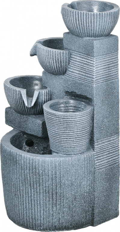 Zahradní fontána 31x27x57 cm | tmavě šedá