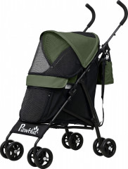 Skládací kočárek pro mini psy do 4 kg | tmavě zeený č.1