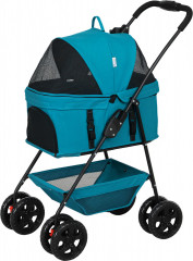 Kočárek pro mini psy do 4 kg | tyrkysový