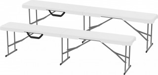 Lavice pro pivní set, nosnost až 240 kg | bílá č.1