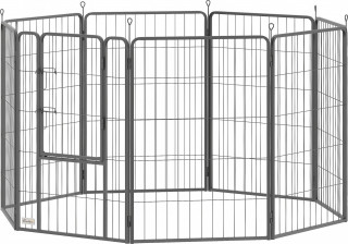 Ohrádka pro štěňata, 8 panelů | černá č.1