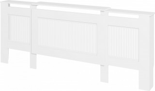 Kryt radiátoru 125-201x19x81,5 cm | bílý