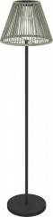 Stojací solární lampa 28x33x135 cm | černá + šedá