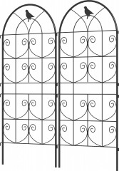Sada 2 nerezových podpěr pro popínavé rostliny 50 x 120 cm | černé č.1