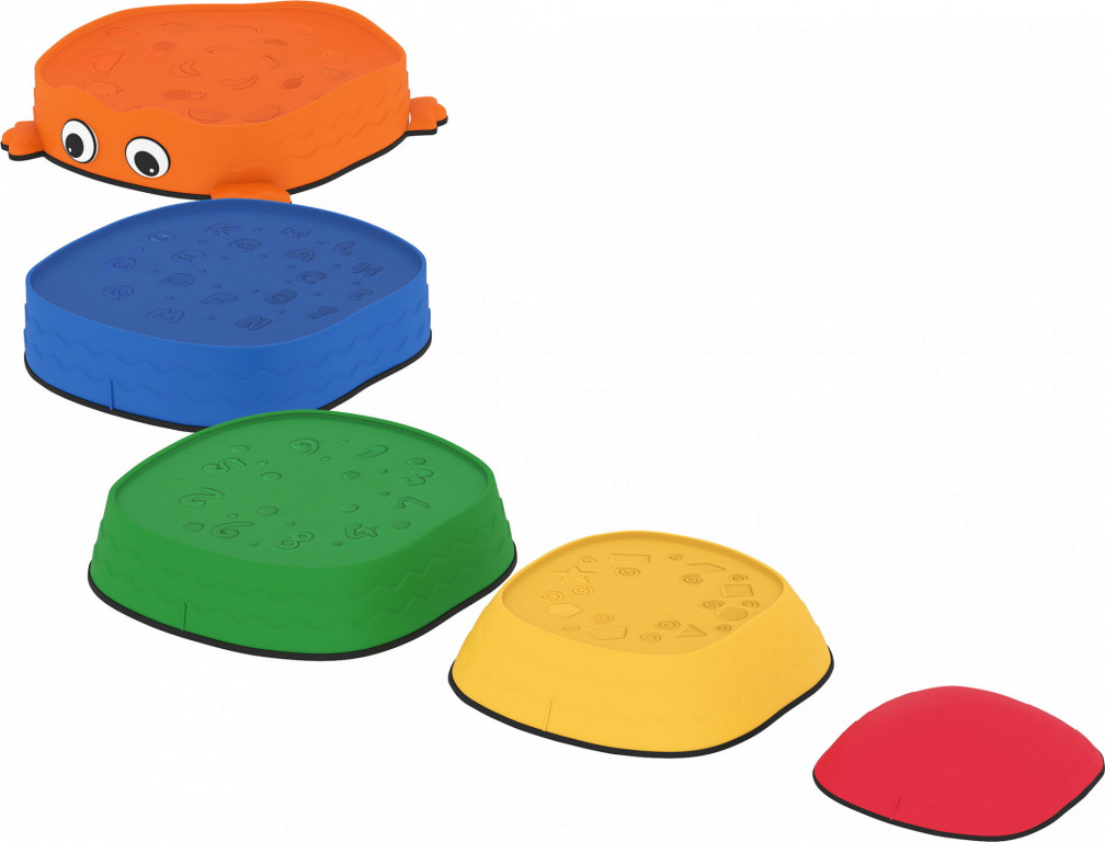 Protiskluzové stohovatelné balanční kameny, 5 kusů | vícebarevné