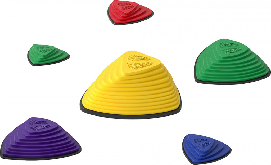 Protiskluzové balanční kameny, 6 kusů | vícebarevné