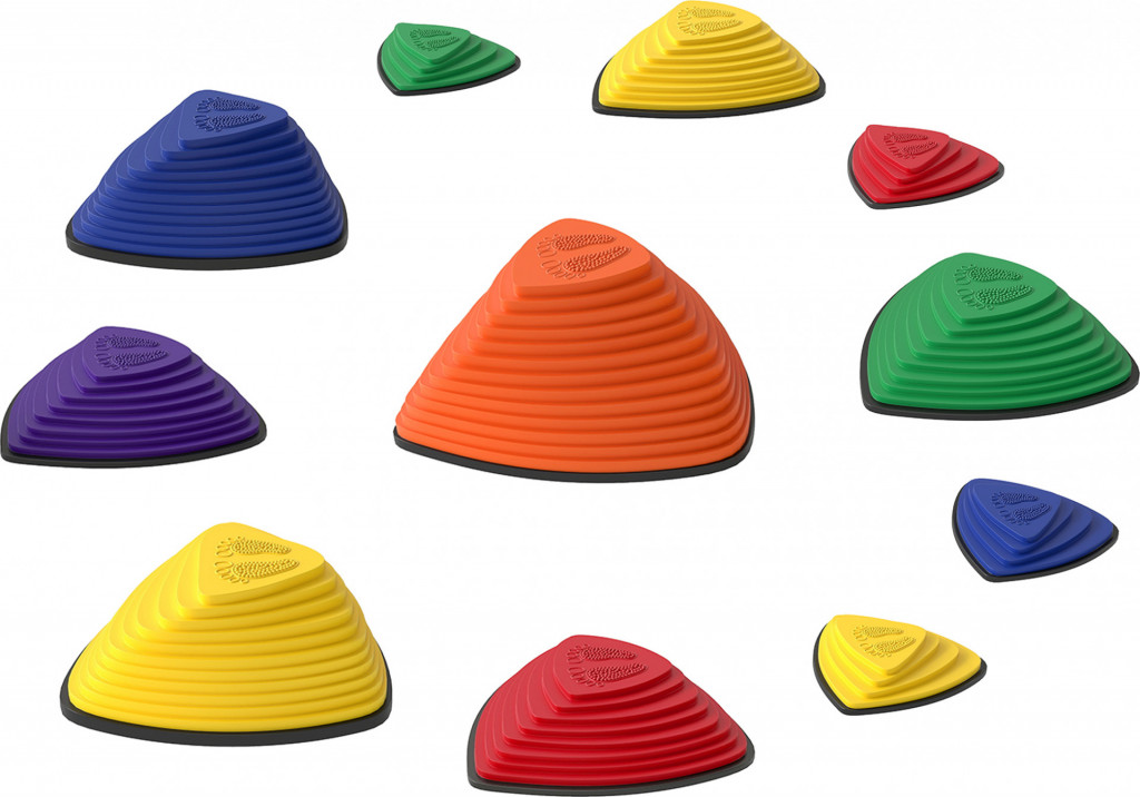 Protiskluzové balanční kameny, 11 kusů | vícebarevné