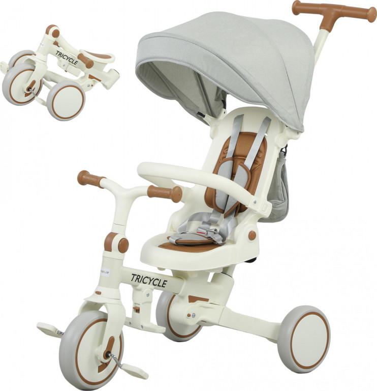 Tříkolka 5v1 | krémově bílá