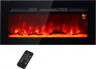 Elektrický krb s LED efektem plamene 91,4x15,8x45 cm | černý č.1