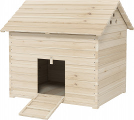 Domek pro drůbež se sklápěcí střechou 100 x 82,5 x 91 cm | přírodní č.1