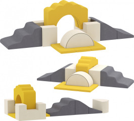 Stavební pěnové bloky 7 kusů | žluté č.1