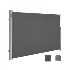 Venkovní boční markýza na zastínění terasy 160 x 400 cm | tmavě šedá č.3