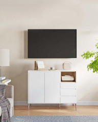 Komoda se 3 zásuvkami 40 x 103,5 x 85 cm | bílá č.2